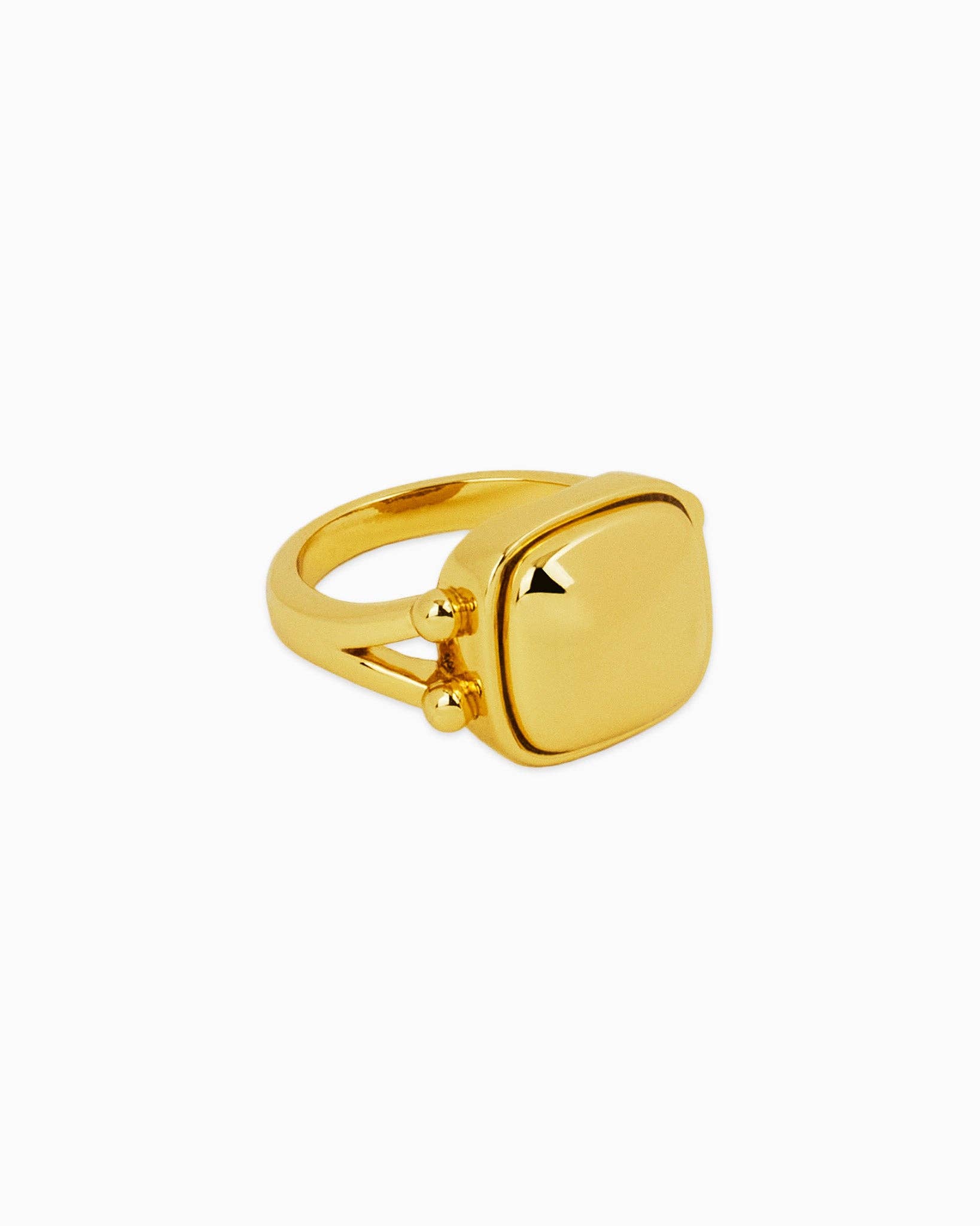 Sessori - Vente Bague de cocktail/de cérémonie - [Bague Carrée Sculptée en Or Cara 18K]2