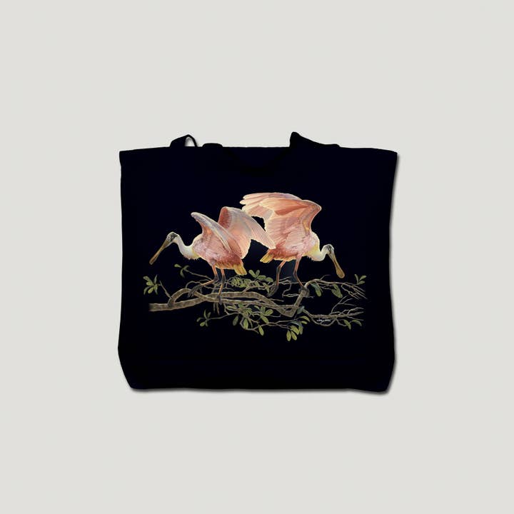 Roseate Spoonbill Jumbo lærredstaske for engroshandel hos Atlas Screen Printing