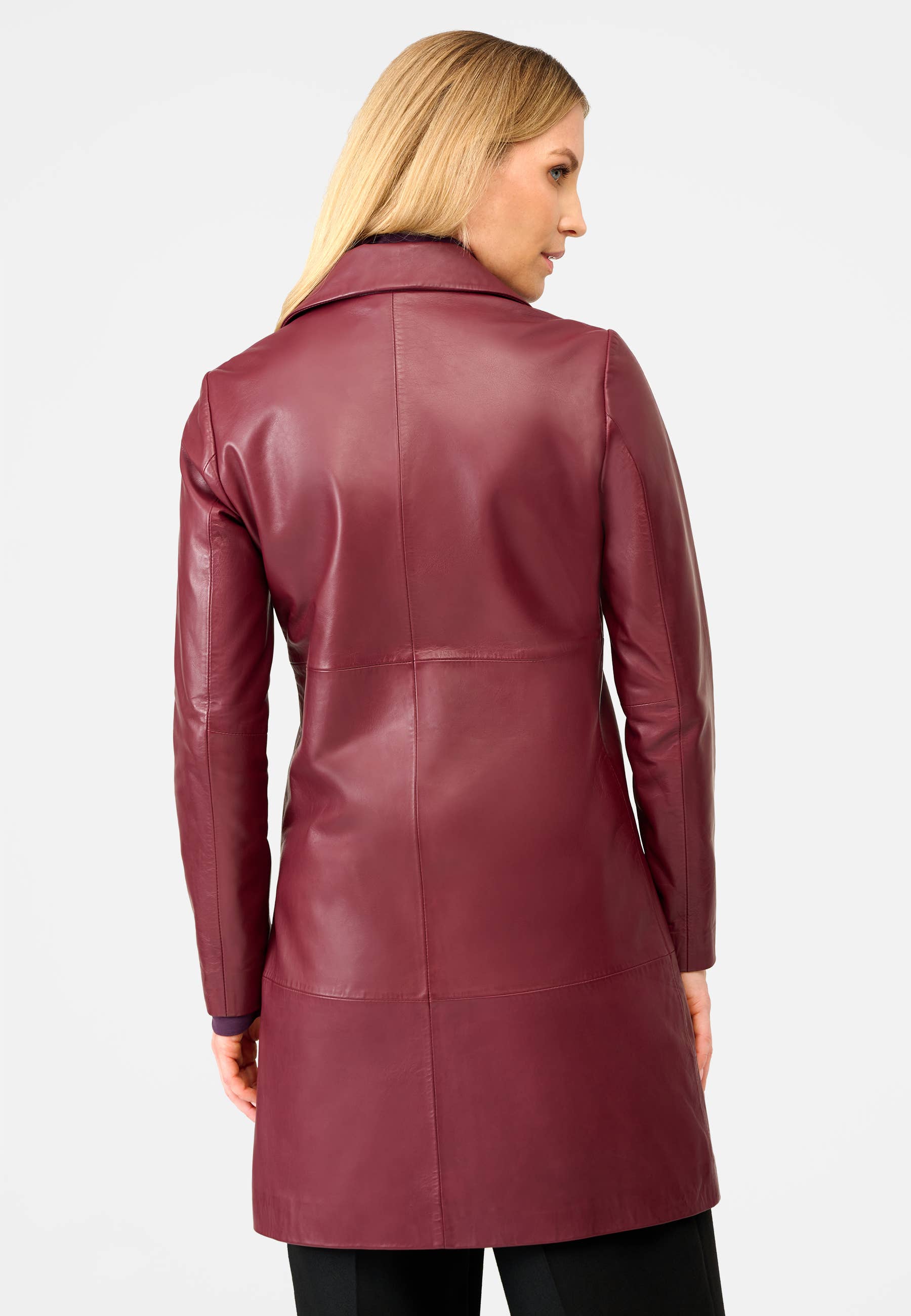 Ricano – Großhandel Mantel - Damen – Klassischer Damen Ledermantel Marzia  - Lamm Nappa Leder20