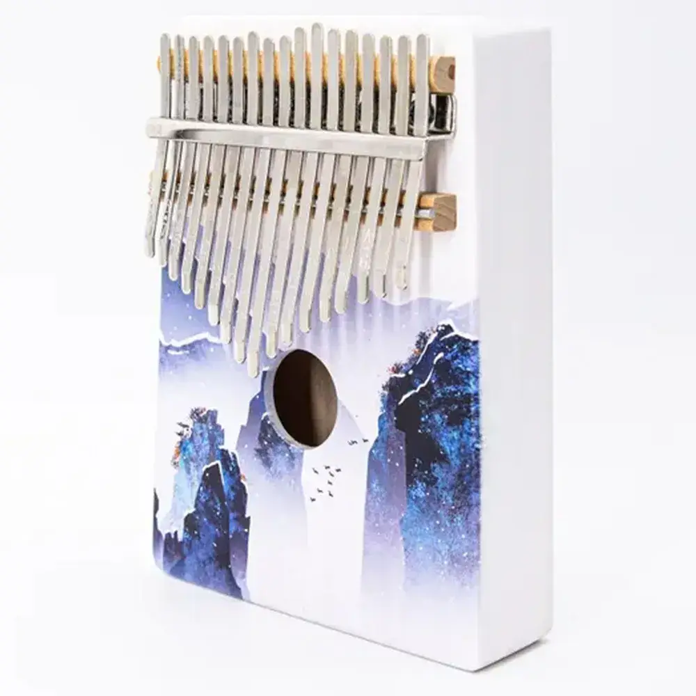 giftland - Vendita all'ingrosso Strumenti musicali - Kalimba colorata in legno con custodia in velluto3