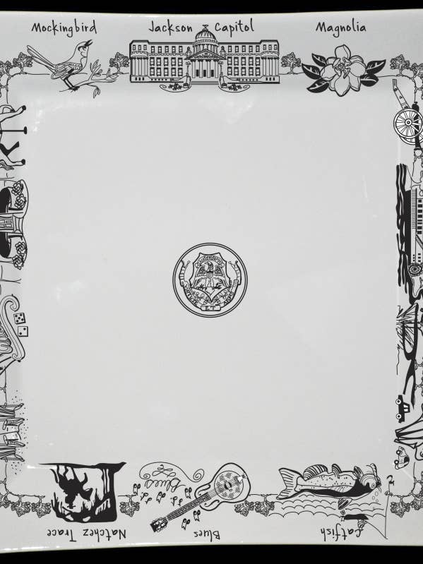 Mississippi Small Square Plate for wholesale by The Dish