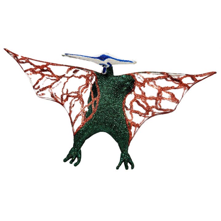 Mia's Polish Treasures - Wholesale Ornament - Pterodactyl Free Blown Glass Ornament Dinosaur2
