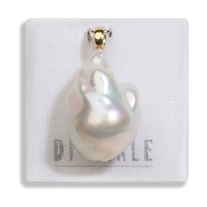 Pärlhängsmycke (ming) | vit | 925 guldpläterad för wholesale av Di Perle GmbH