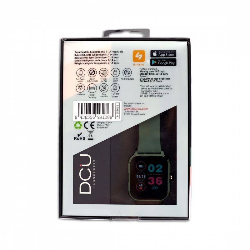 DCU TECNOLOGIC - Wholesale Wrist Watch - Kids - SMARTWATCH JUNIOR-TEENS 7-14 YEARS OLD ARMY GREEN3