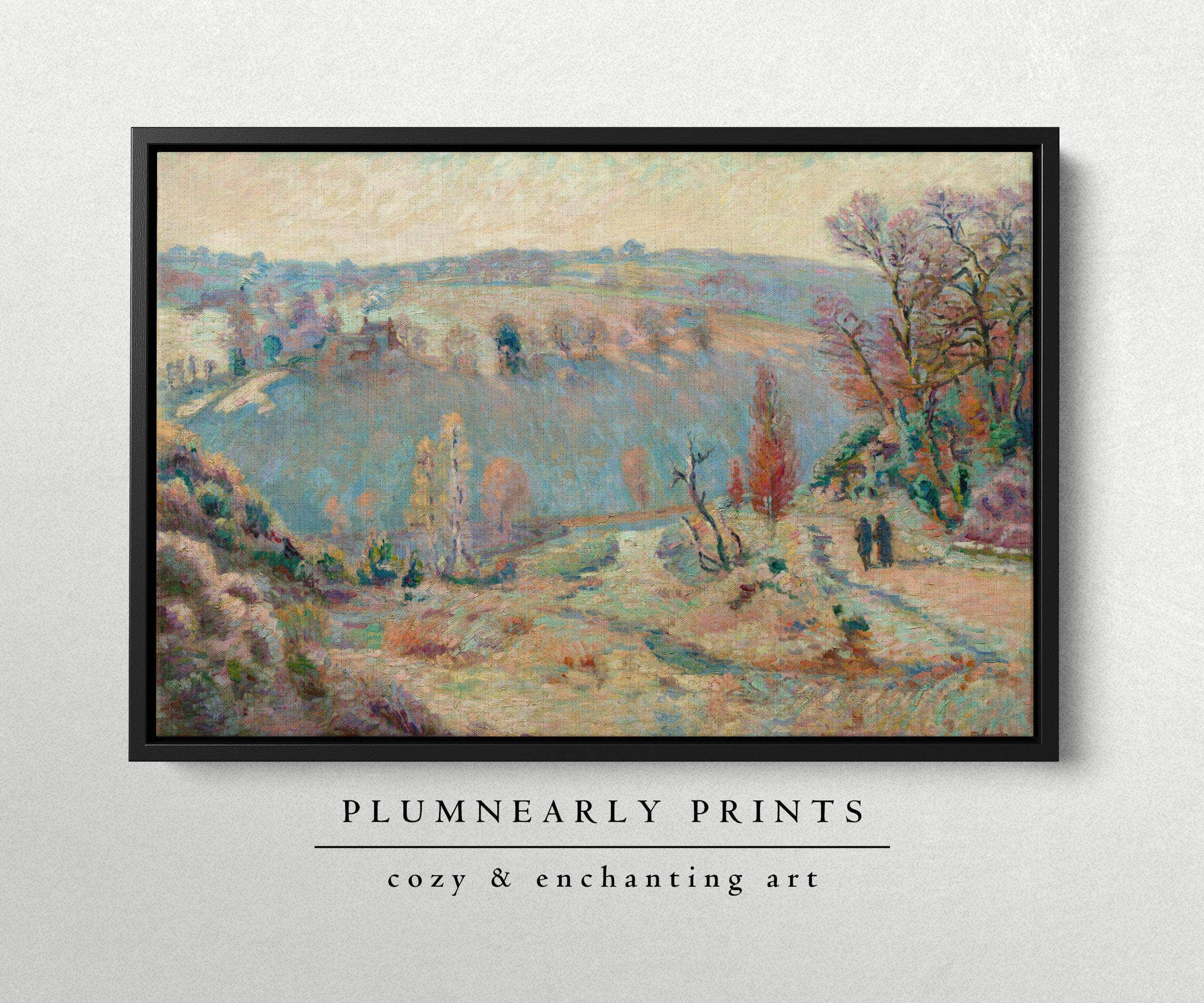 Plumnearly Prints - Wholesale Canvas Art - Buttercream Yellow Mountain Oil Painting Framed Canvas Art 24