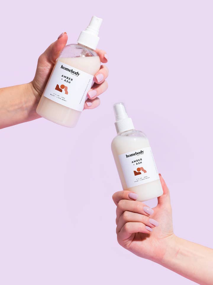 Amber + Ash • room spray / linen mist for wholesale by Homebody Candle Co.