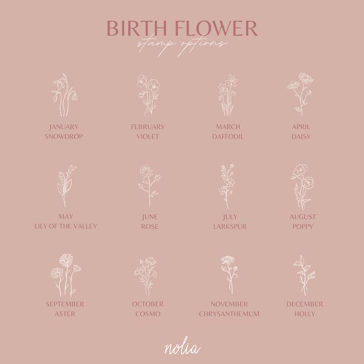 NOLIA Jewelry - Wholesale Hoop Earrings - Birth Flower Hoop Earrings4