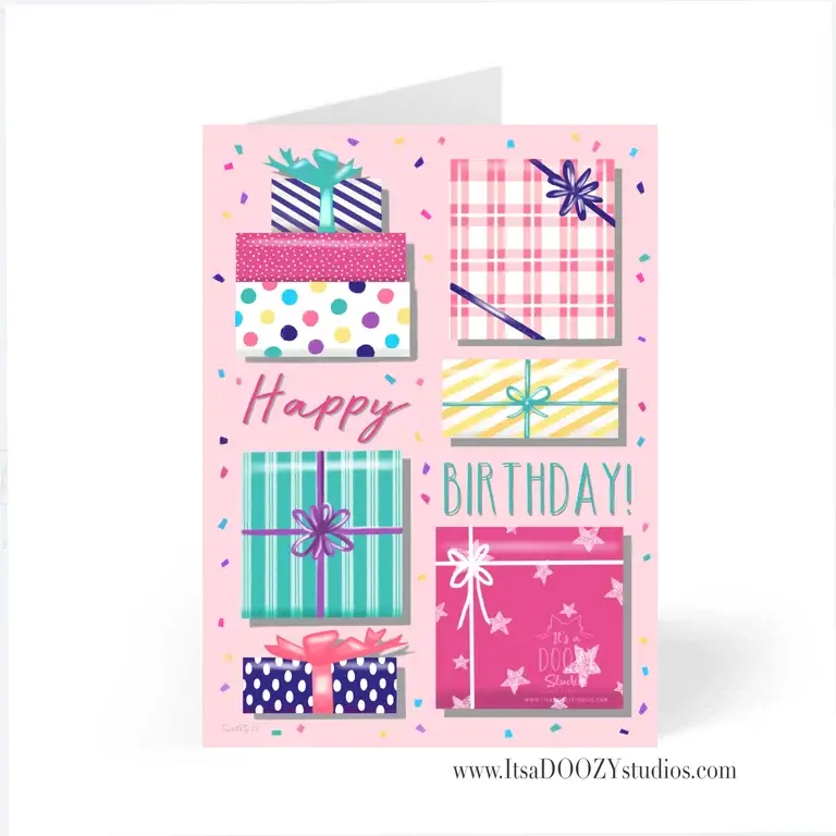 It’s a Doozy Studios - Wholesale Birthday Card - Birthday Presents - Birthday Card With Matching Envelope 1