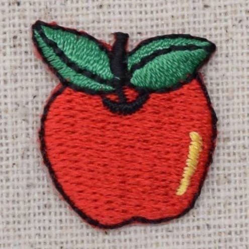 Wholesale Applique - Wholesale Patch - Red Apple - Fruit - Food - Embroidered Patch - Iron on Applique - 698522A0