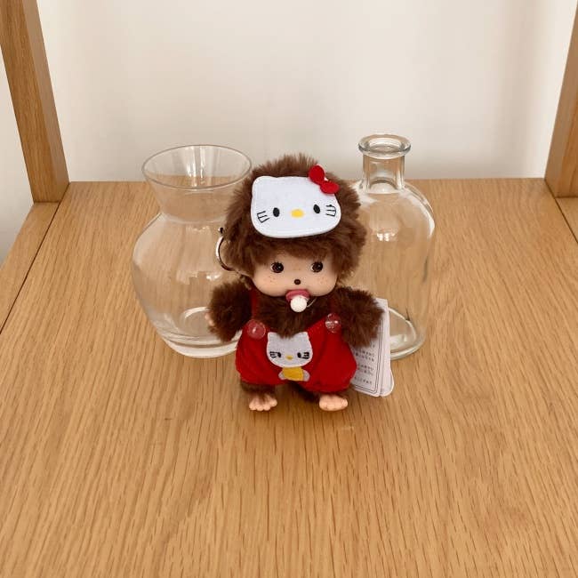 MOND HAUS - Wholesale Keychain - Women's - Fifi Keychain – Monchichi Doll in Hello Kitty Costume