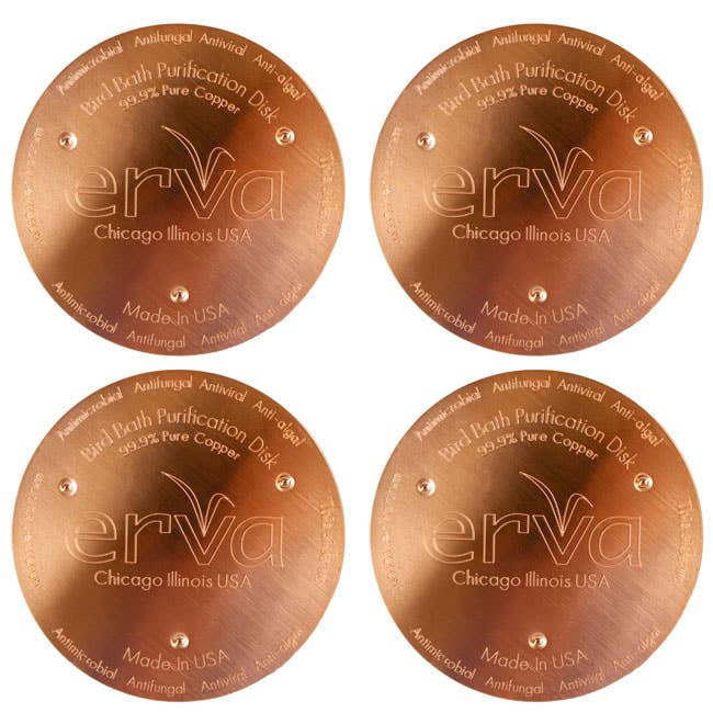Erva Bird Bath Purification Disks, Copper, Pack of 4 for wholesale by BestNest Inc