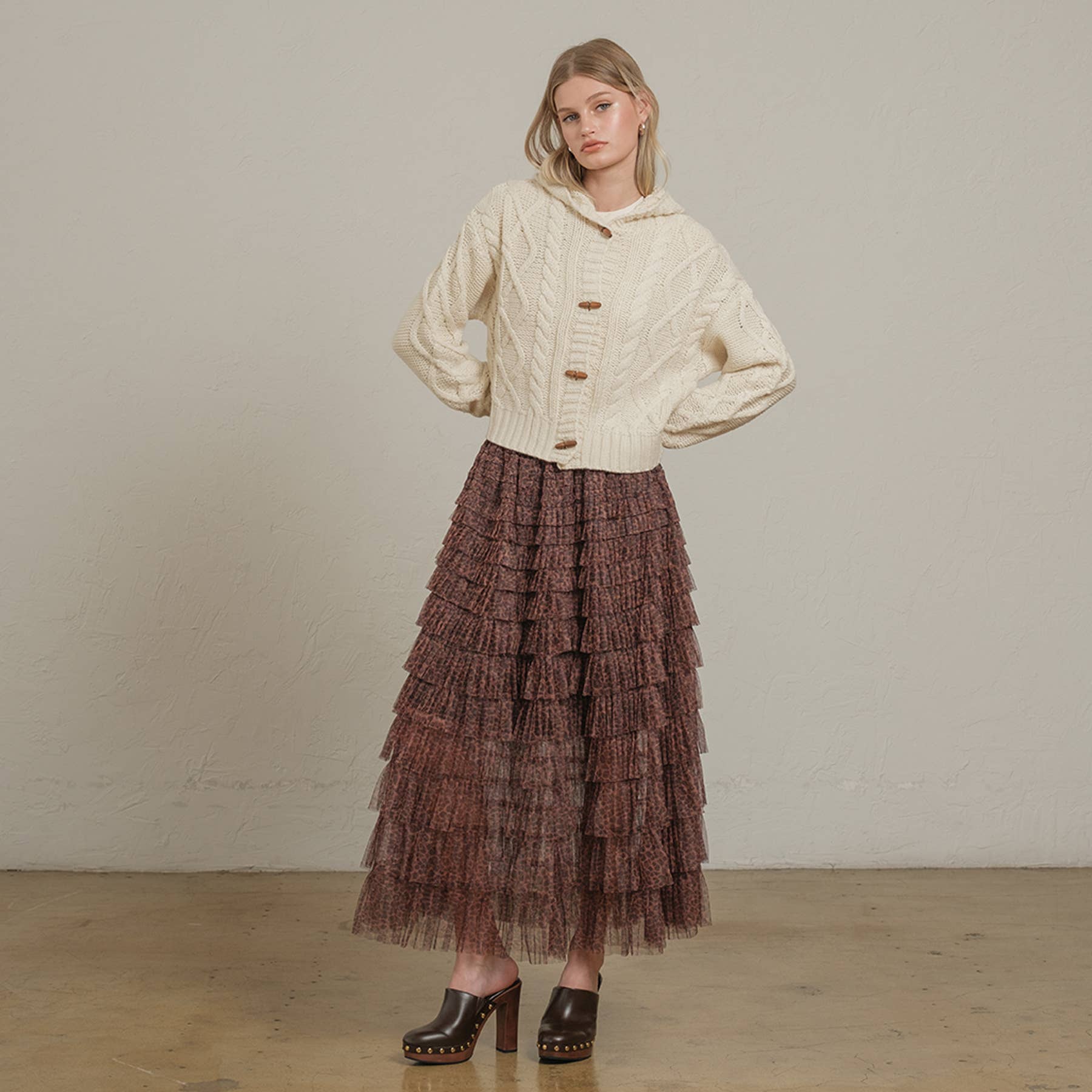 IVORY Hoodie toggle sweater cardigan - RSW1125 for wholesale on Faire4