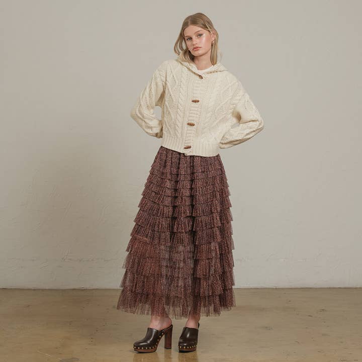 IVORY Hoodie toggle sweater cardigan - RSW1125 for wholesale on Faire4