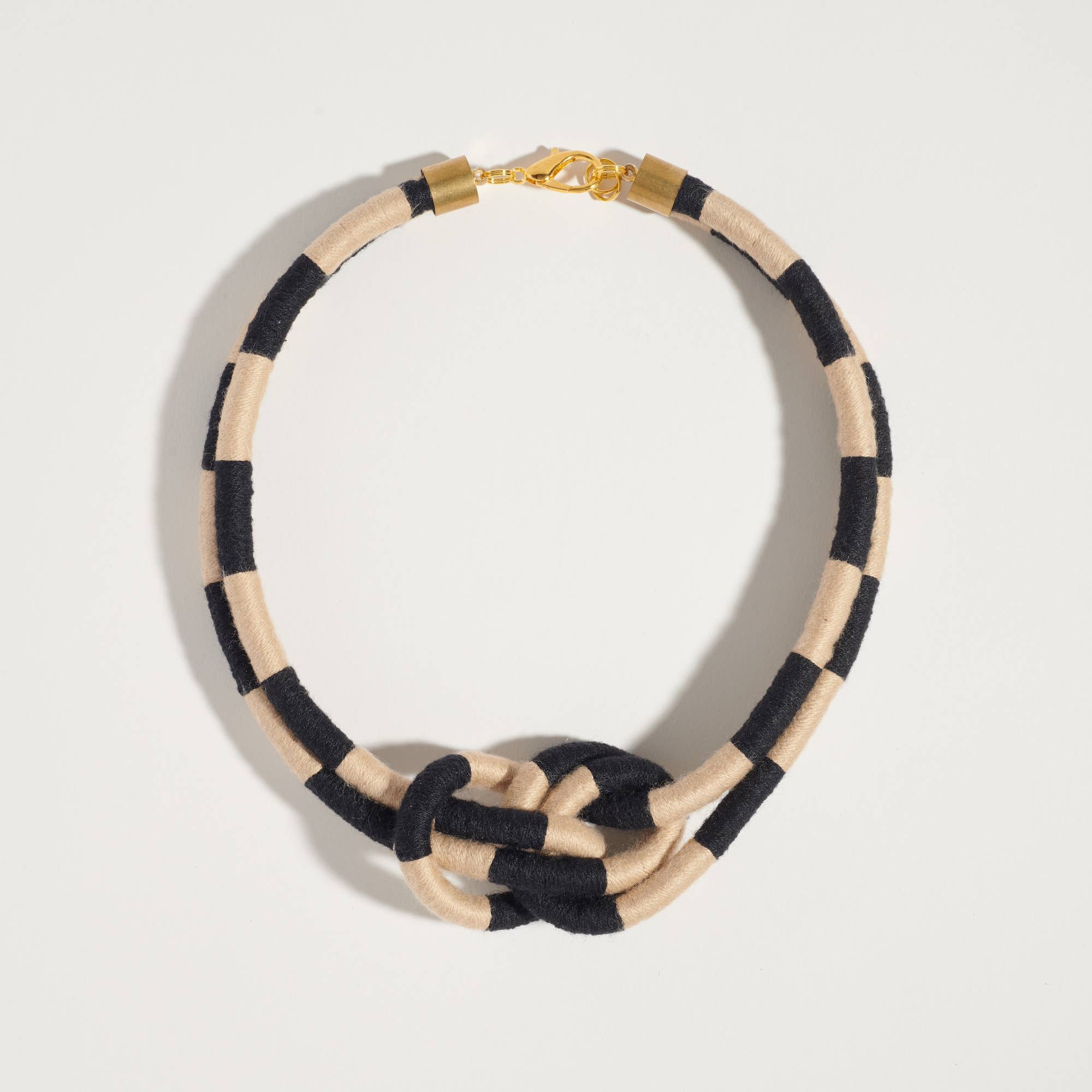 SASHA - Wholesale Woven Necklace - Checkered Double Dragon Necklace