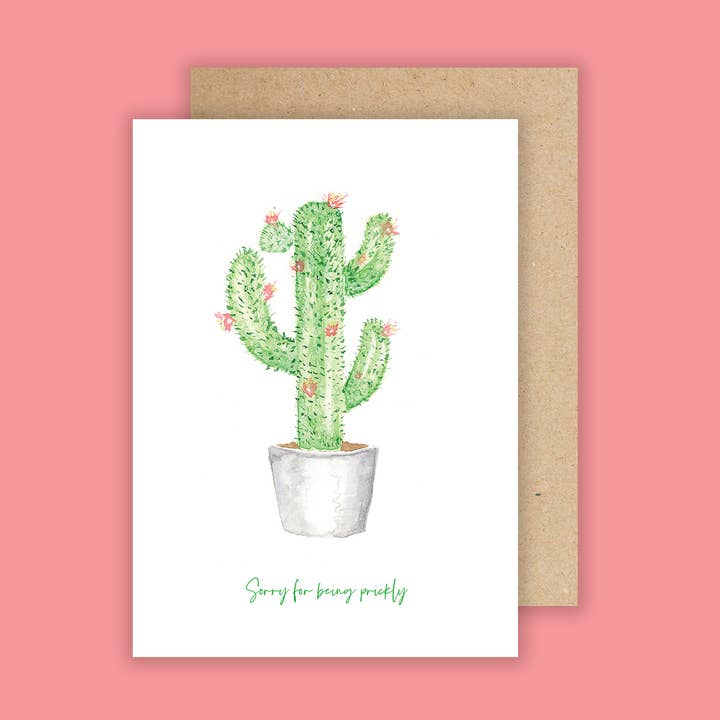 Prickly Cactus : intérieur vierge de 5 x 7 po pour la vente par Jess Brock Designs