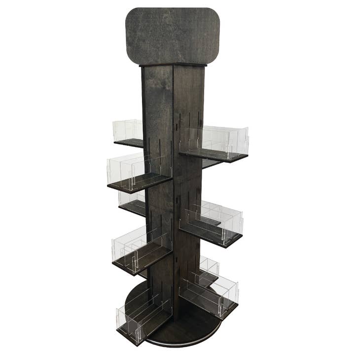 Torched Displays - Wholesale Retailer Display Stand/Case - 4-Sided Rotating Display Stand - Stationary, Greeting Cards