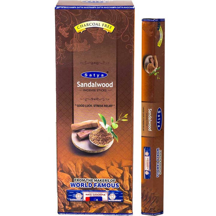 Satya Hexagonal Pack Incense - Sandalwood (Pack of 6) for wholesale by Kheops International