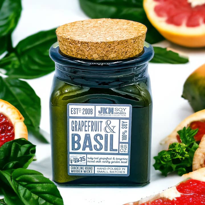 #35 Pamplemousse et basilic - Collection Ampersand pour la vente par JKM Soy Candles