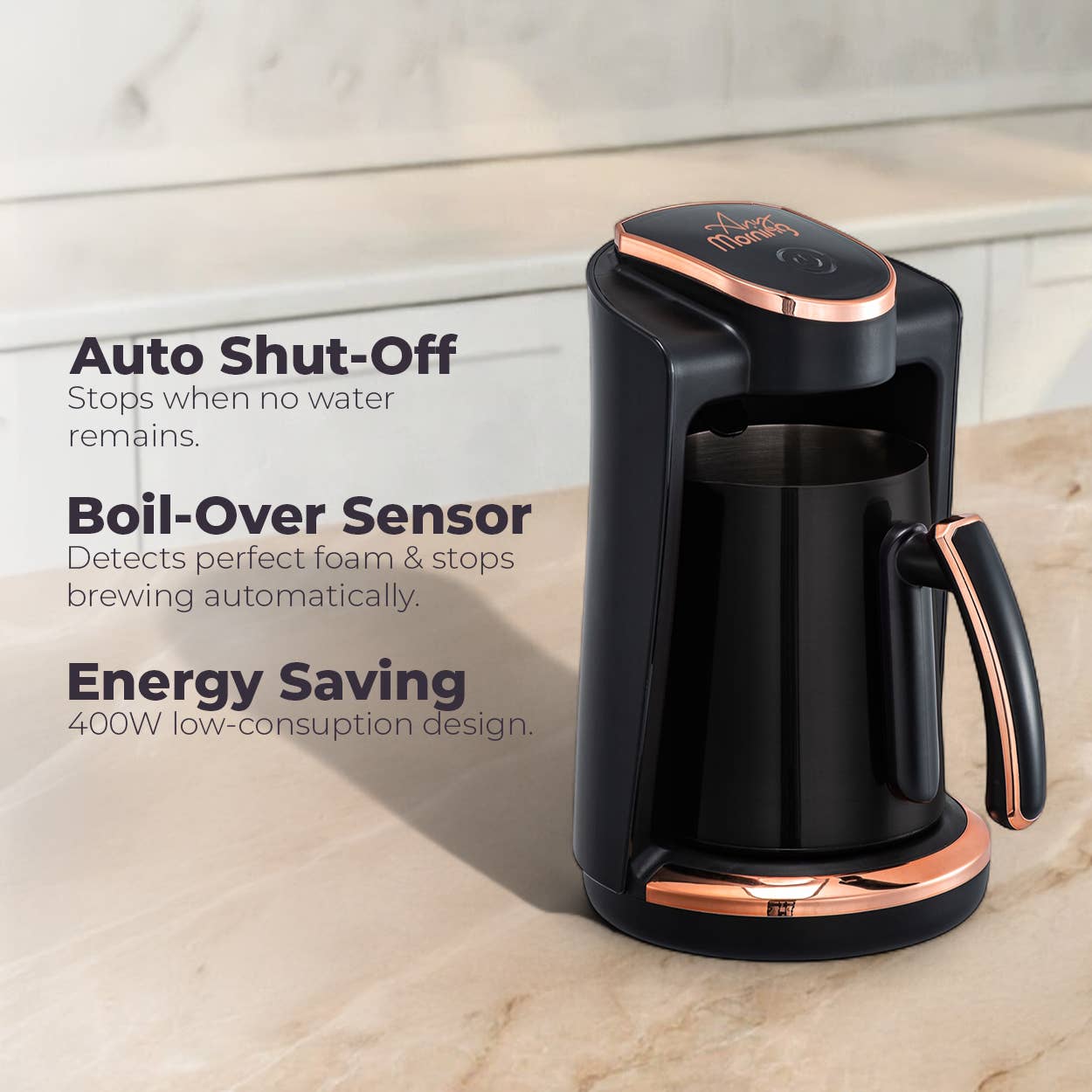 Biggbrands – Máquina de café por atacado – Qualquer Cafeteira Turca Matinal – Aço Inoxidável, 250 ml4