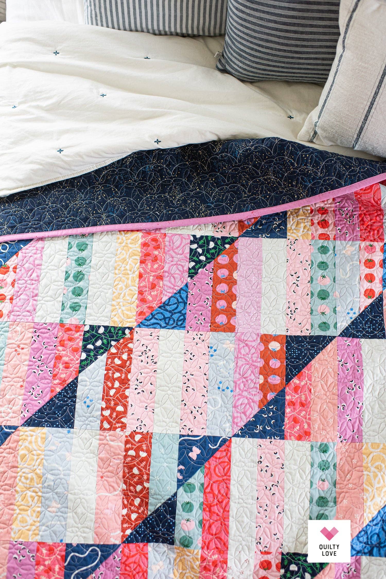 Quilty Love - Wholesale Craft Sewing Kit - Happy Stripes Printed PAPER pattern8