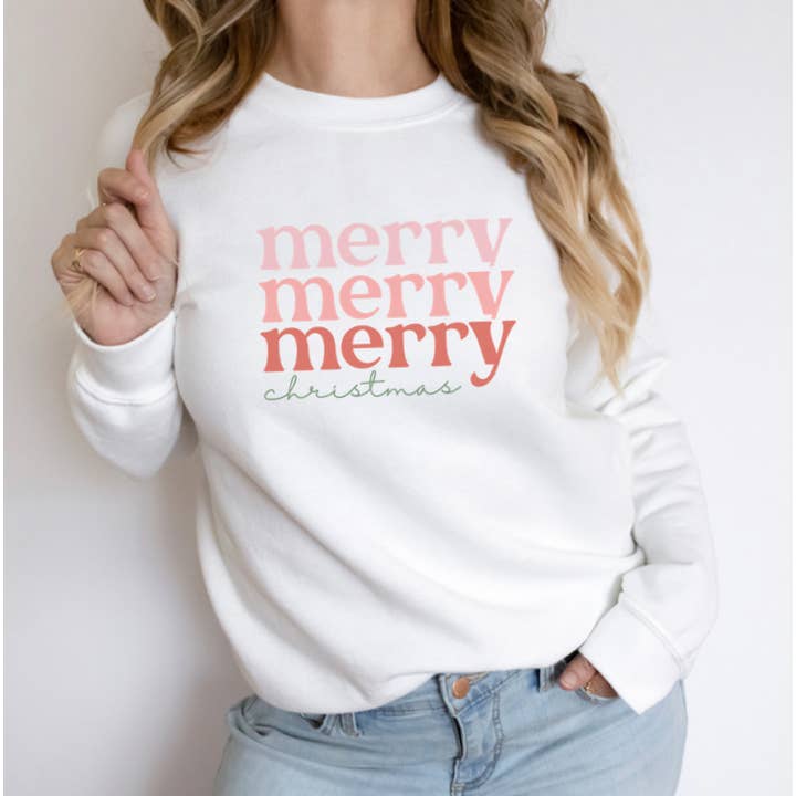 Sweat-shirt Merry Christmas pour femme pour la vente par The Intentional Shop