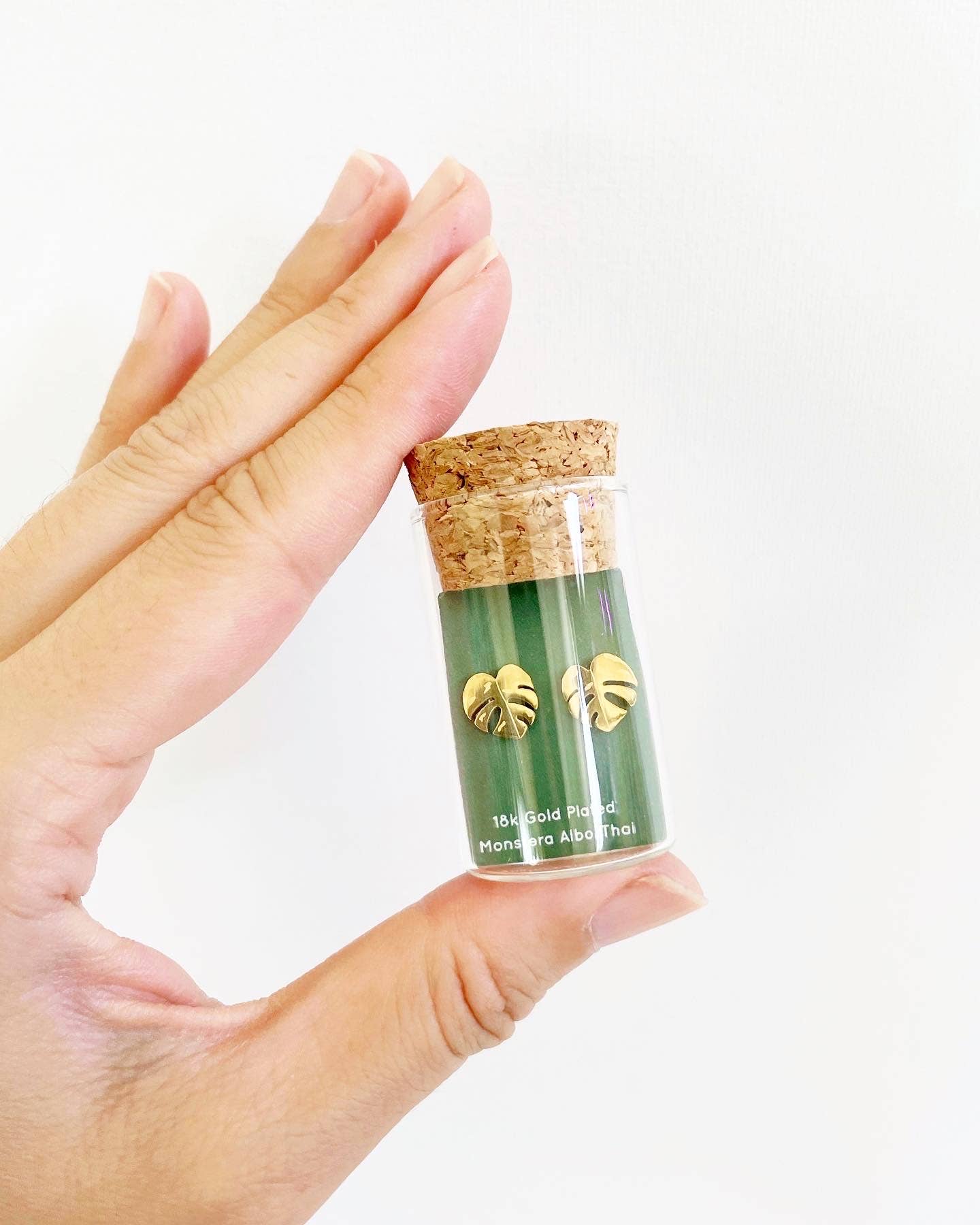 Dainty Little Tiny Things - Wholesale Stud/Post Earrings - Monstera Albo & Thai Constellation Plant Studs2