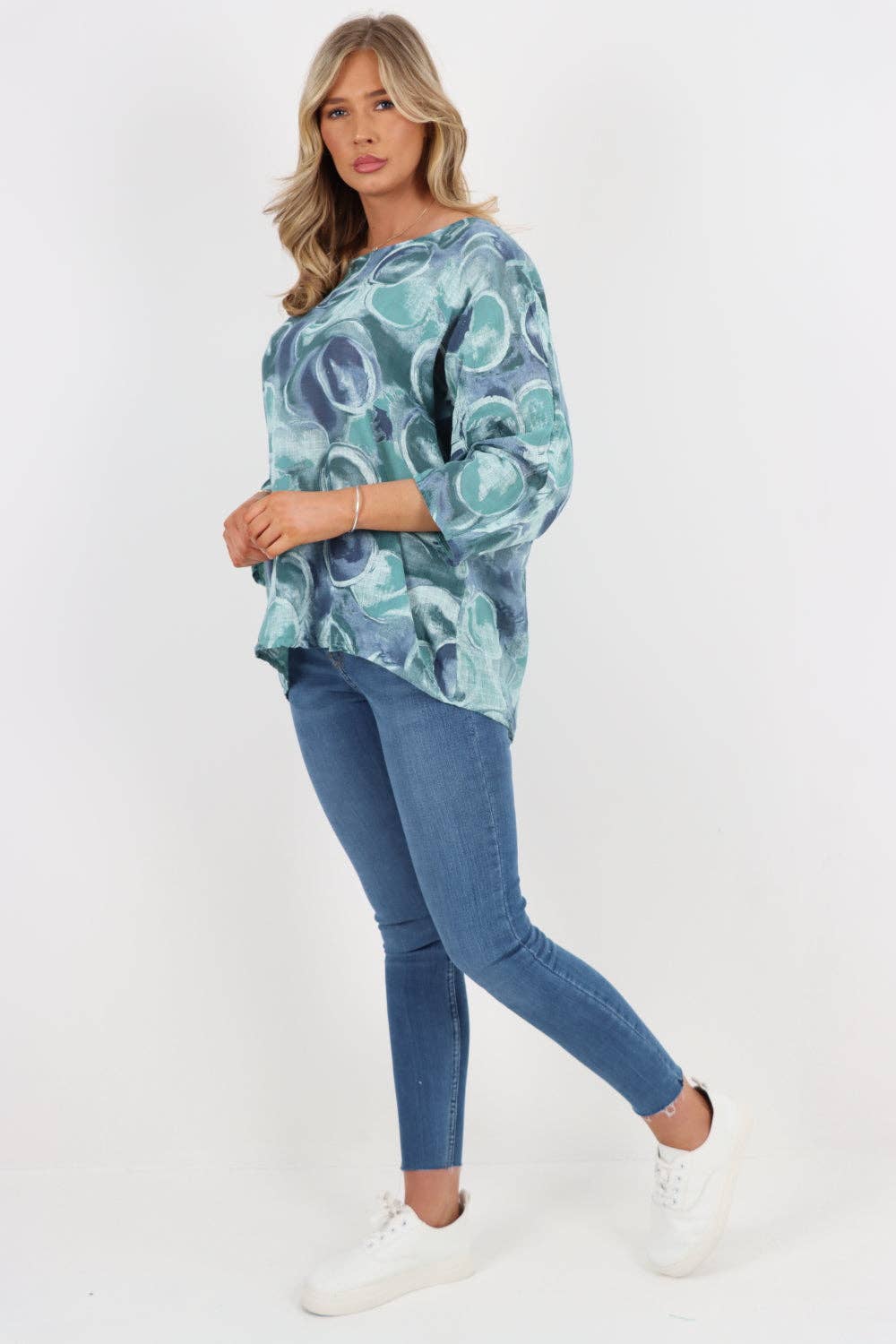 Miss Bold – wholesale Blouse – Women’s – Italian Circle Print Cotton Top29