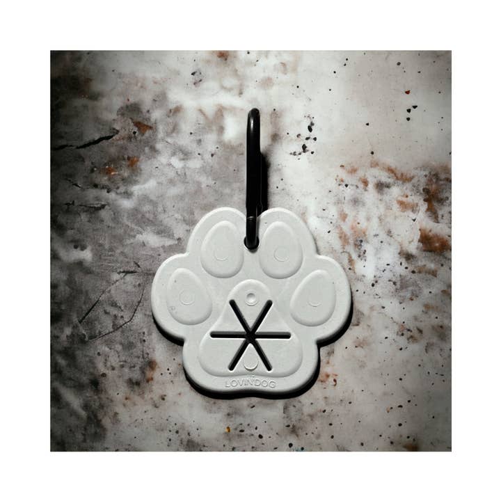 LOVIN'DOG - Wholesale Pet poo bag dispenser - Dog Poop Bag Holder Paw Light-Grey2