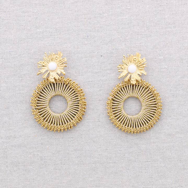 La Cuerda De Sol - Wholesale Snap Jewelry - Donut Cord Steel Earrings