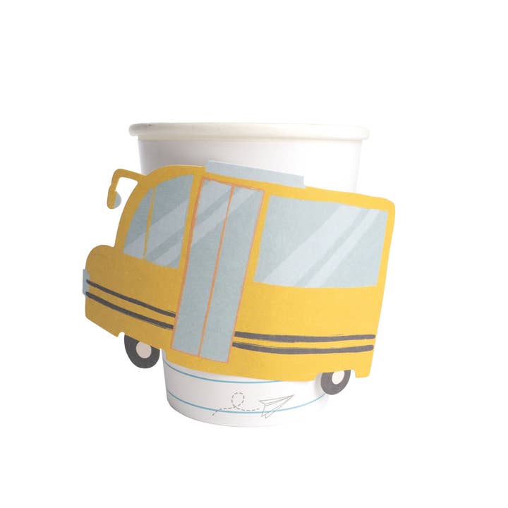 SCH24-CU1- Off to School Paper Cups for wholesale by Gatherings by Curated Paperie