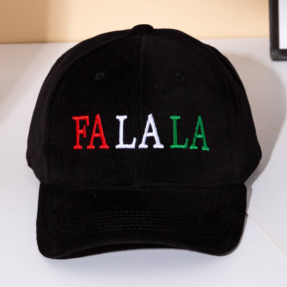 Sensibling Corp. - Wholesale Baseball Cap - Women's - FA LA LA Message Embroidered Five Panel Canvas Snapback Baseball Cap10