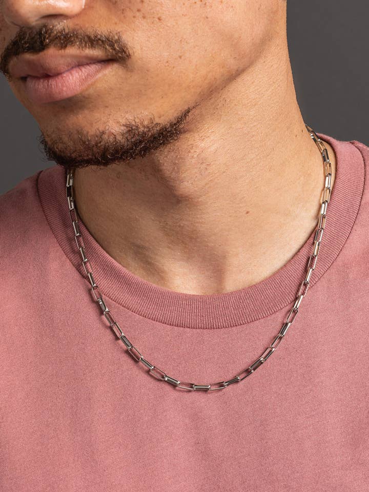 Waterproof 4.5mm Elongated Box Stainless Steel Chain for wholesale by We Are All Smith