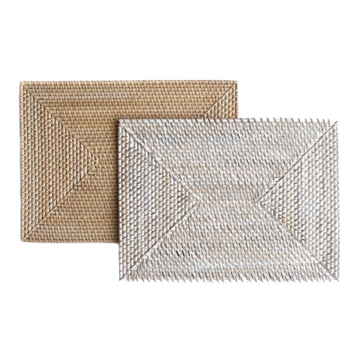 Bali Harvest – wholesale Placemat – Rectangular Rattan Placemat Wicker Charger Plate (Natural)2