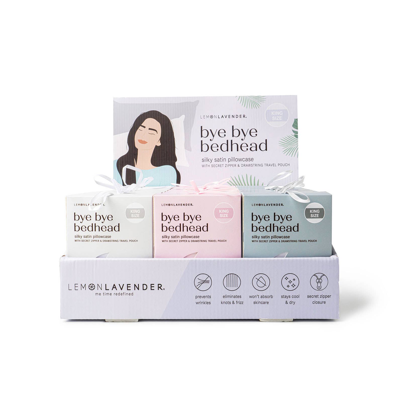 DM Merchandising - Wholesale Bedding Pillowcase/Sham - Lemon Lavender® Silky Satin Pillowcase King Assortment1