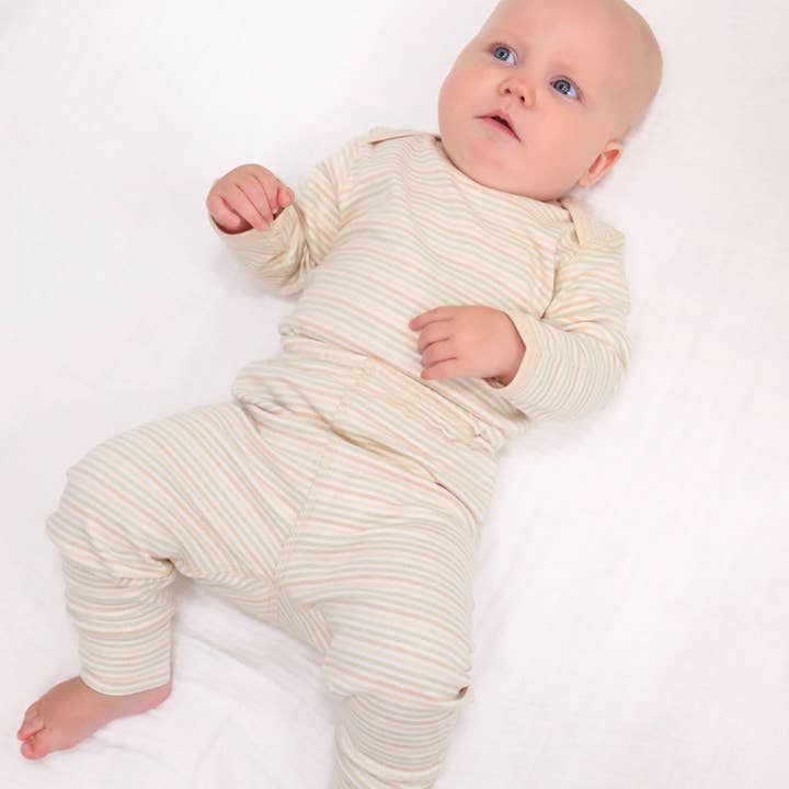 Stripes Undyed Organic Cotton Multi Striped pants for wholesale on Faire1