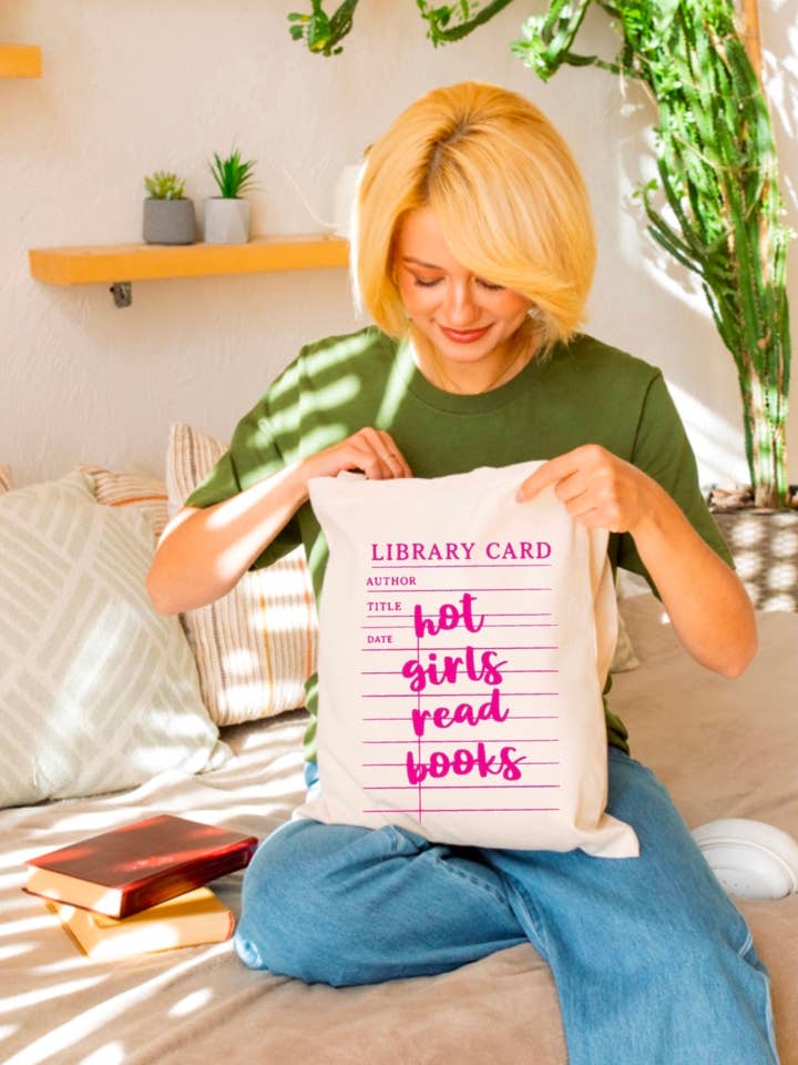 Hot girls read books tote bag for wholesale by Axle Rose Co