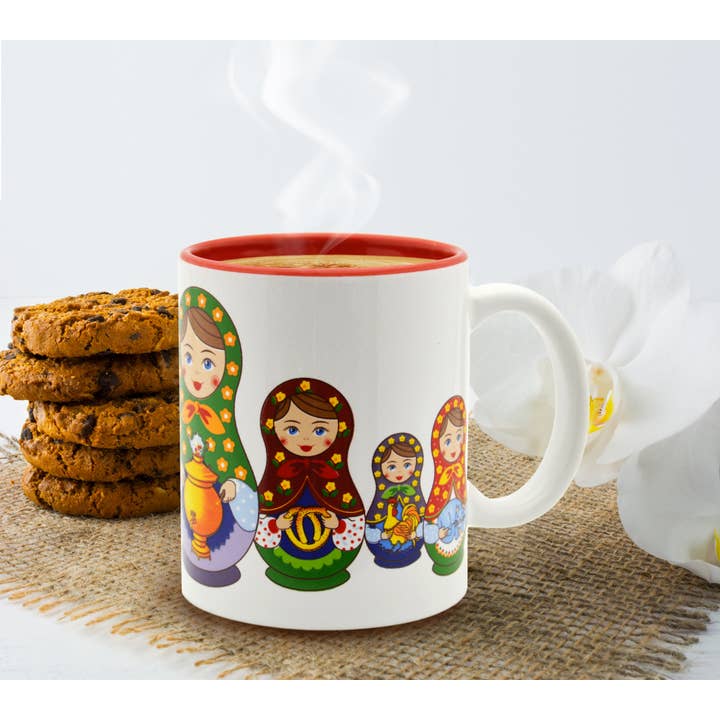 European Heritage Gifts - Wholesale Coffee Mug - Ceramic Coffee Mug Russian Nesting Doll1