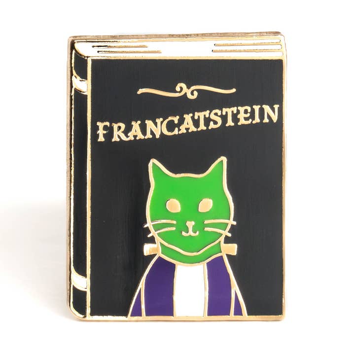 Francatstein Enamel Pin for wholesale by Bona Fide Bookworm