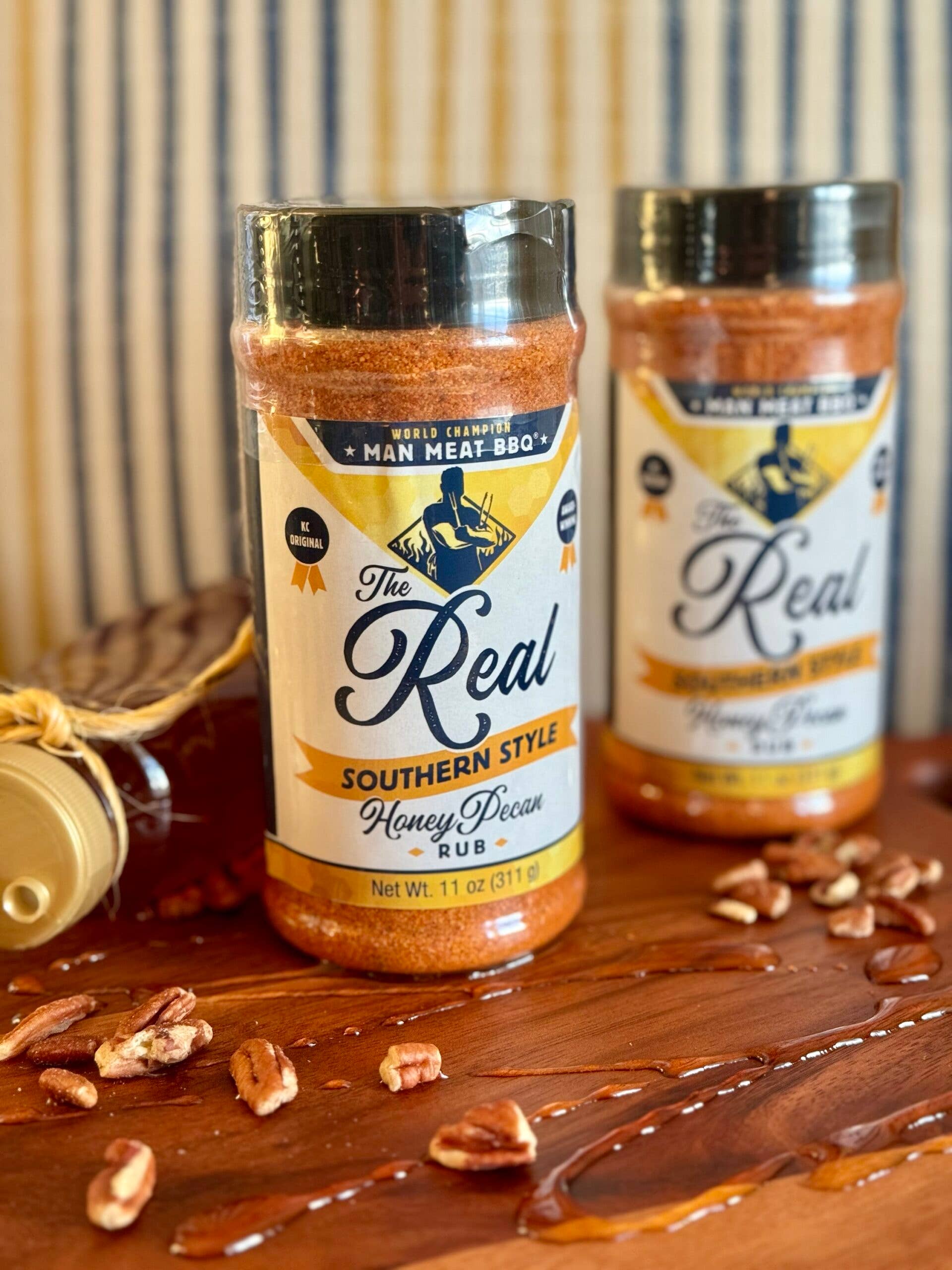 Man Meat BBQ - Wholesale Rub - Man Meat BBQ The Real Southern Style - Honey Pecan BBQ Rub