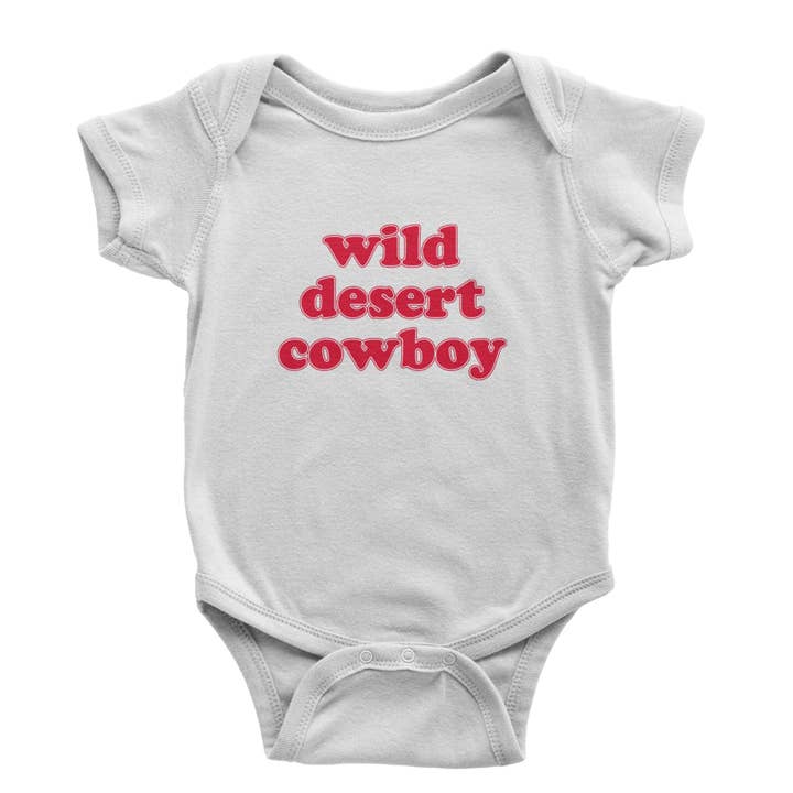 Barboteuse une pièce pour bébé ou t-shirt pour tout-petit Cowboy du désert sauvage pour la vente par Expression Tees