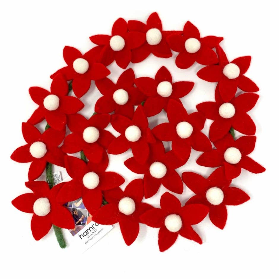 Hamro Village - Wholesale Bunting/Garland - Felt Flower Garland3