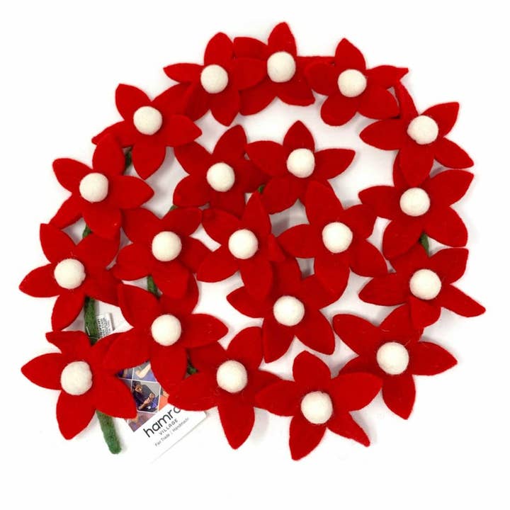 Hamro Village - Wholesale Bunting/Garland - Felt Flower Garland3