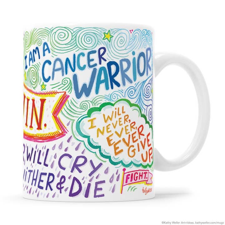 Cancer Warrior Mug for wholesale by Kathy Weller Art+Ideas