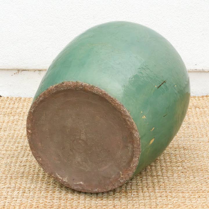 Tall Martaban Jar with Green Glazed Finish for wholesale by De-cor