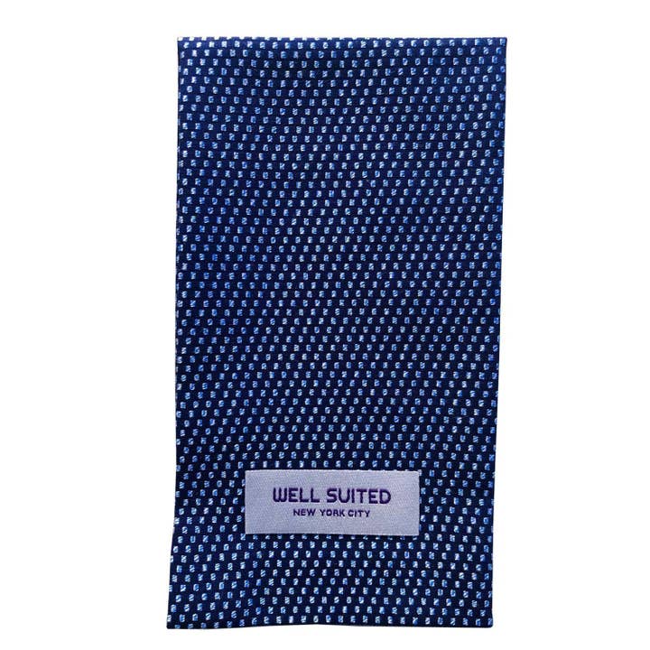 Blue Pattern Pocket Square for wholesale by Well Suited NYC