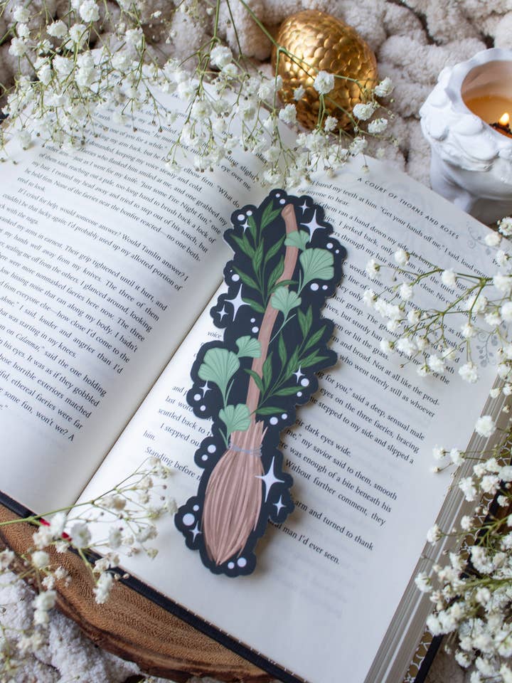 Magical Fantasy Broom Bookmark for wholesale by Meaggie Moos