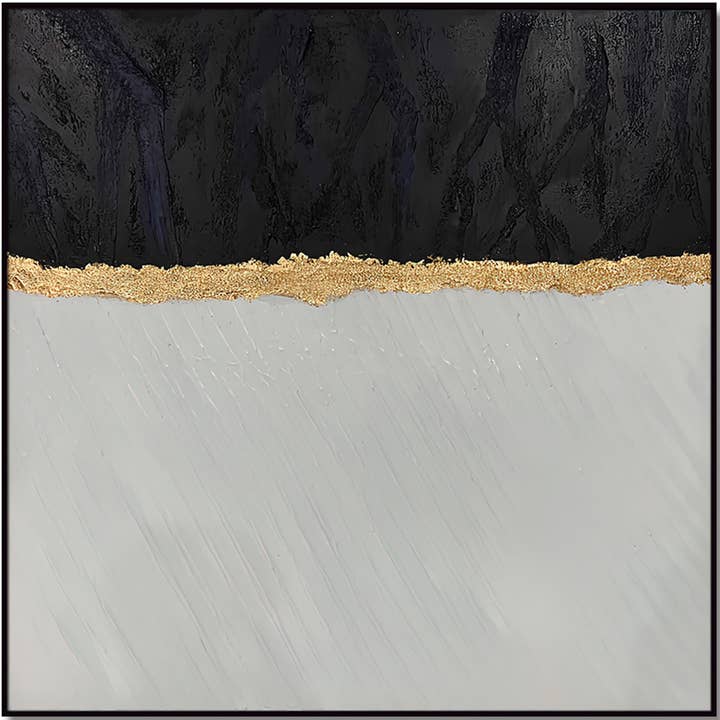 Olie håndmalet „Sense of Infinity“ lærred i sort ramme for engroshandel hos Amazing Rugs