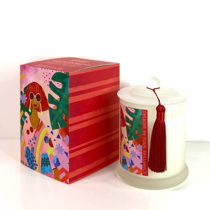 Sandra Gale Studio - Wholesale Jar/filled candle - Delightfully Brilliant – Spiced, Dark & Delicious Soy Candle5