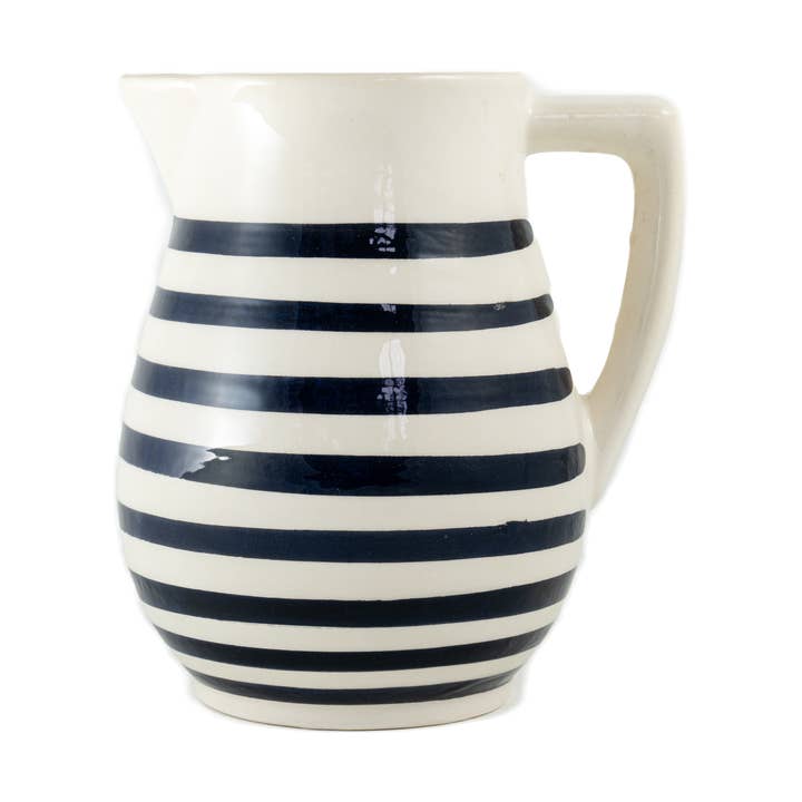 Black Striped Ceramic Pitcher | Ceramic Vase for wholesale by Sobremesa