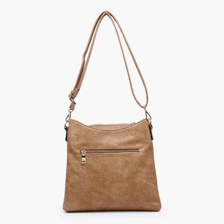Jen & Co. - Wholesale Crossbody Bag - Women's - *SALE* M1765 Emma 3 Compartment Crossbody w/ Snap Closure